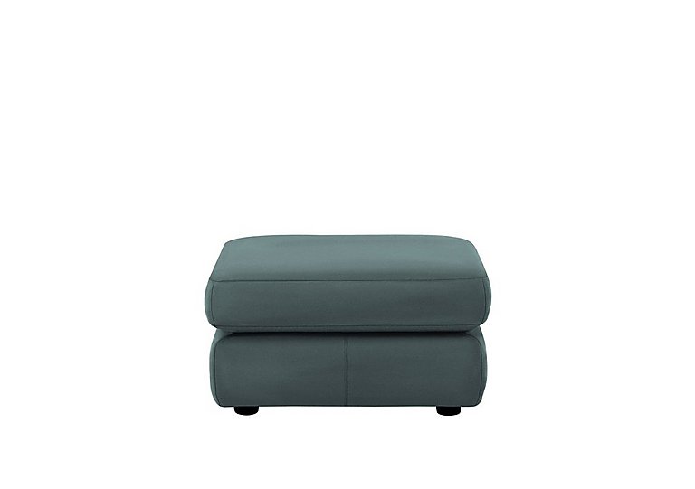 G Plan - Avon Leather Storage Footstool - Cambridge Petrol Blue