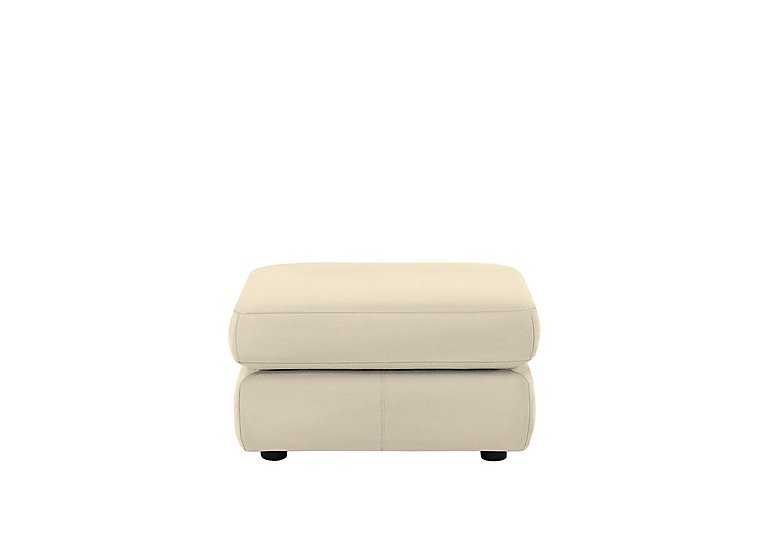 G Plan - Avon Leather Storage Footstool - Cambridge Stone