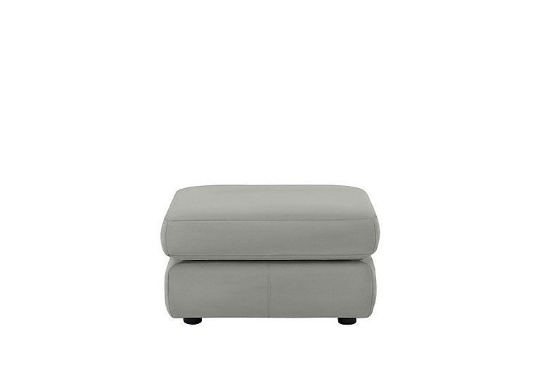 G Plan - Avon Leather Storage Footstool - Texas Charcoal