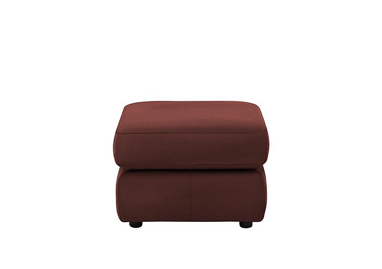 G Plan - Avon Leather Storage Footstool - Capri Claret