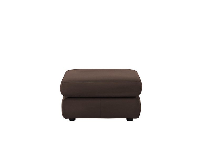G Plan - Avon Leather Storage Footstool - Capri Chocolate
