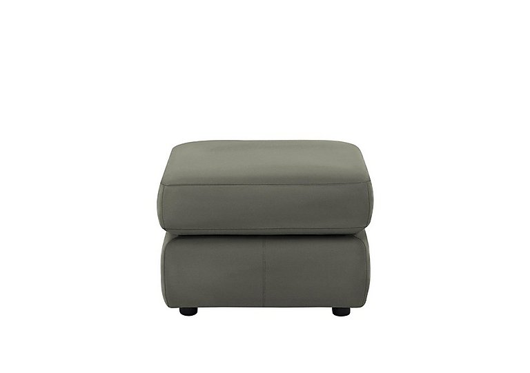G Plan - Avon Leather Storage Footstool - Capri Grey