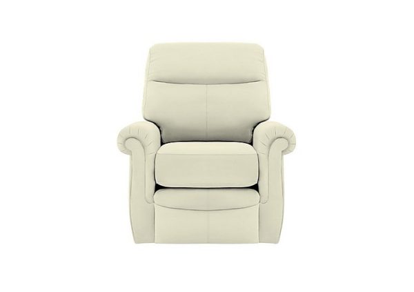 G Plan  Avon NC Leather Armchair  Cambridge Chalk | Bed Sava