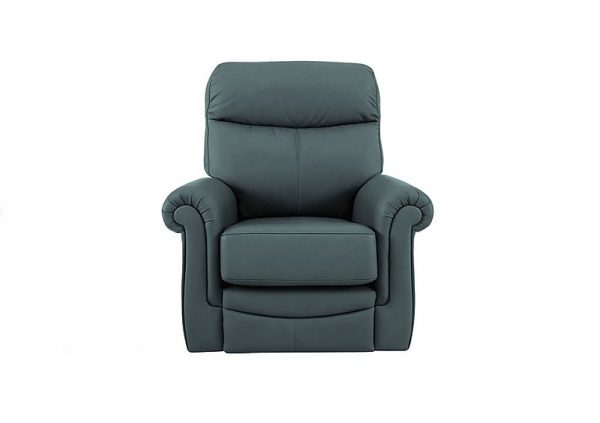 G Plan  Avon Leather Power Recliner Armchair  Cambridge Petrol Blue | Bed Sava