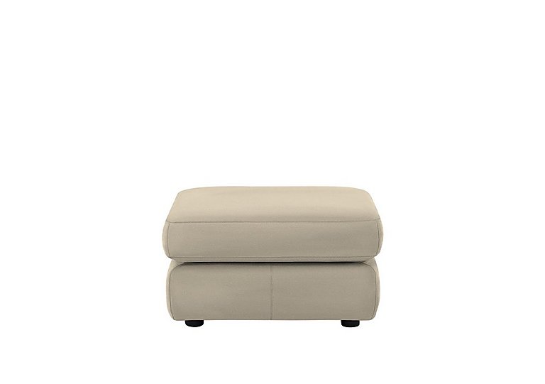 G Plan - Avon Leather Storage Footstool - Oxford Mushroom