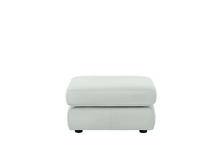 G Plan - Avon Leather Storage Footstool - Cambridge Grey