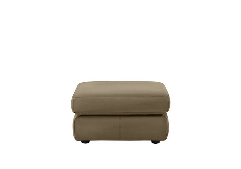 G Plan - Avon Leather Storage Footstool - Capri Mushroom