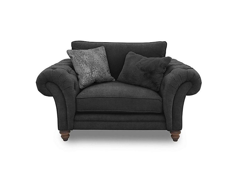 Boutique Collection - Blenheim Classic Back Snuggler - Darwin Raven with Walnut Feet