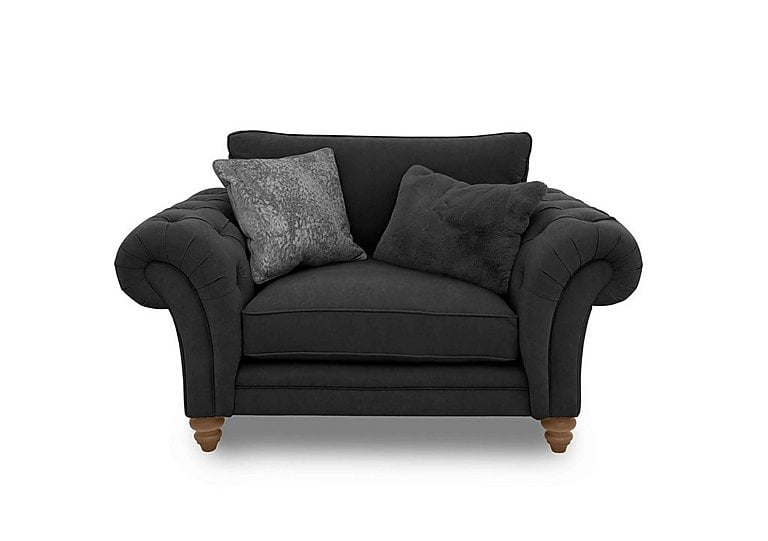 Boutique Collection - Blenheim Classic Back Snuggler - Marlborough Raven with Oak Feet