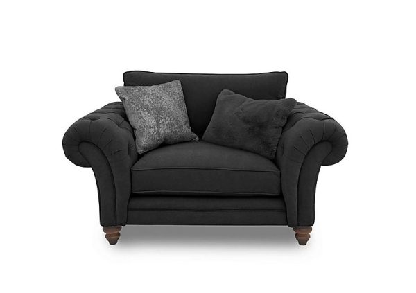 Boutique Collection  Blenheim Classic Back Snuggler  Marlborough Raven with Walnut Feet | Bed Sava