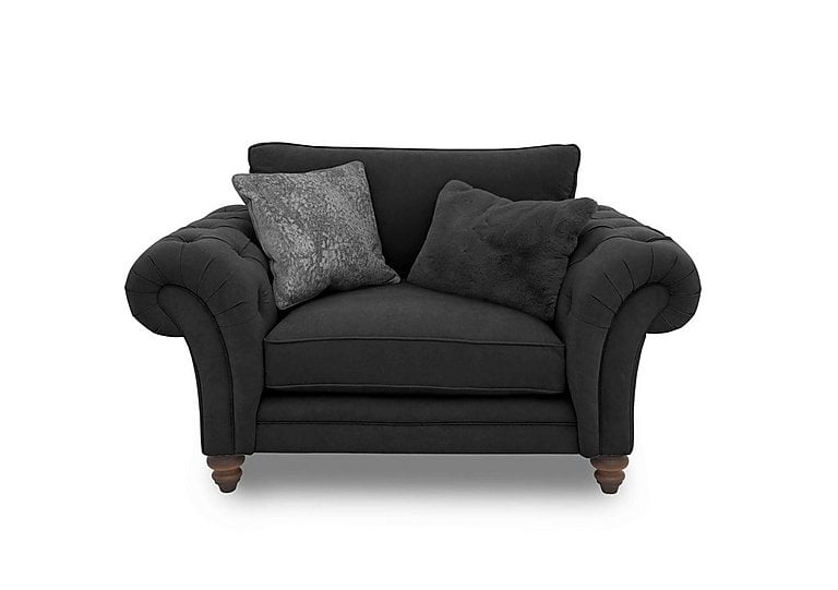 Boutique Collection - Blenheim Classic Back Snuggler - Marlborough Raven with Walnut Feet