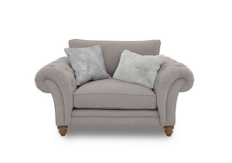 Boutique Collection - Blenheim Classic Back Snuggler - Marlborough Silver with Oak Feet