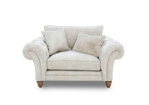 Boutique Collection  Blenheim Classic Back Snuggler  Savoy Ivory with Oak Feet | Bed Sava