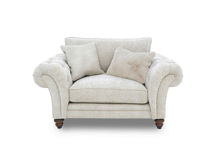 Boutique Collection - Blenheim Classic Back Snuggler - Savoy Ivory with Walnut Feet