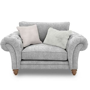 Boutique Collection  Blenheim Classic Back Snuggler  Savoy Silver with Oak Feet | Bed Sava