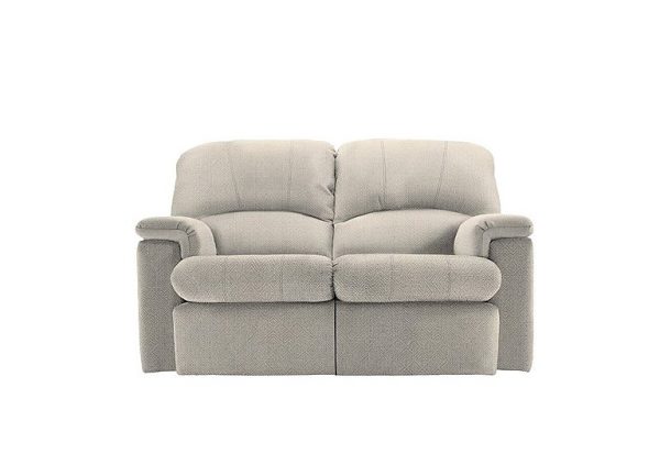 G Plan  Chloe 2 Seater Fabric Power Recliner Sofa  Nebular Blush | Bed Sava