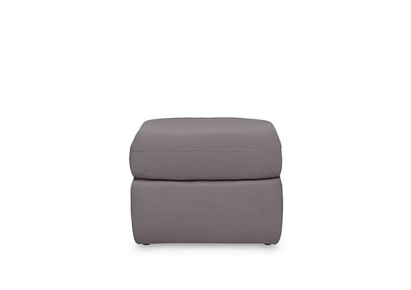 Cinemax Leather Storage Footstool  Natural Ash | Bed Sava