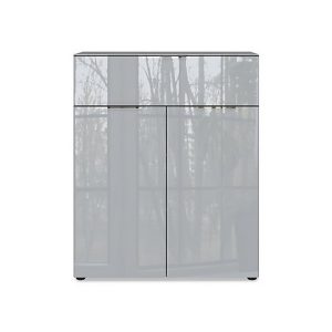 Clio 2 Door 1 Drawer Chest  Graphite | Bed Sava