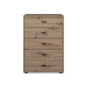 Wiemann  Dallas 60cm 5 Drawer Chest  Bianco Oak | Bed Sava
