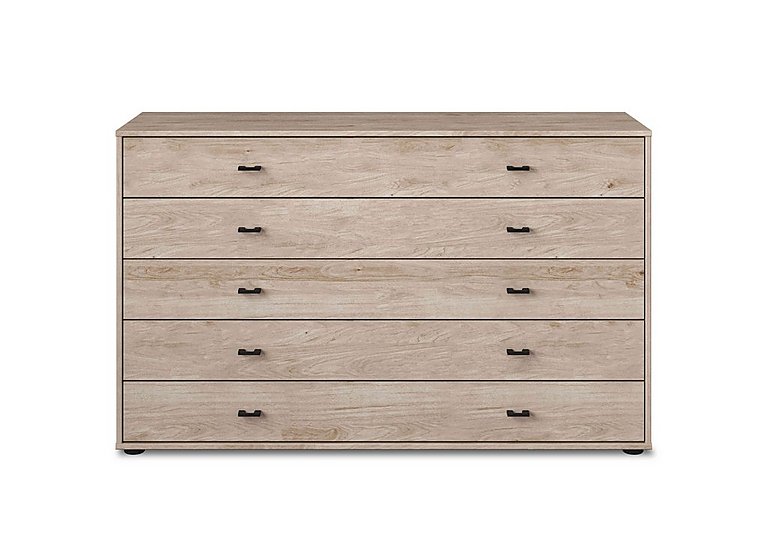 Wiemann - Dallas 141cm 5 Drawer Chest - Holm Oak
