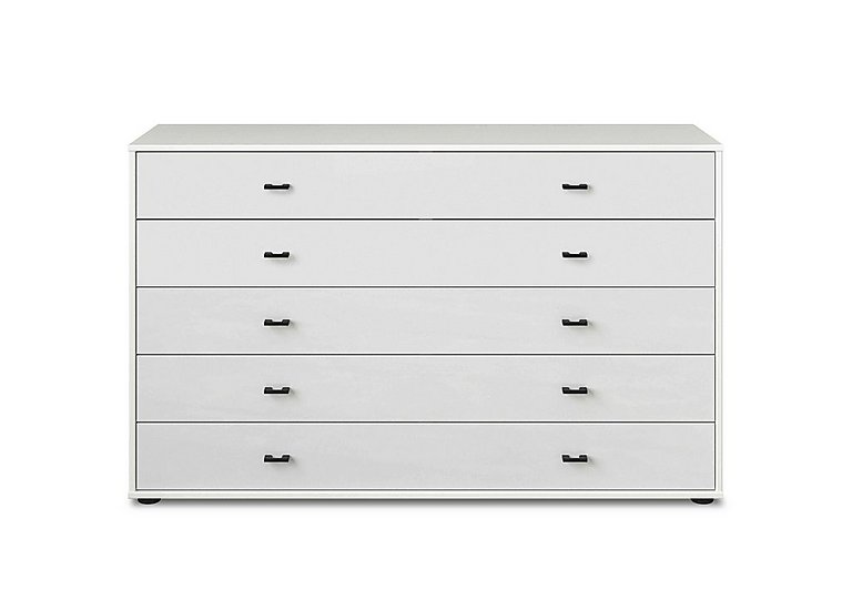 Wiemann - Dallas 141cm 5 Drawer Glass Chest