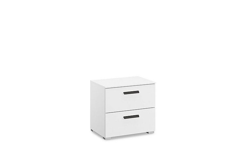 Rauch - Dante 2 Drawer Décor Bedside Cabinet - Alpine White