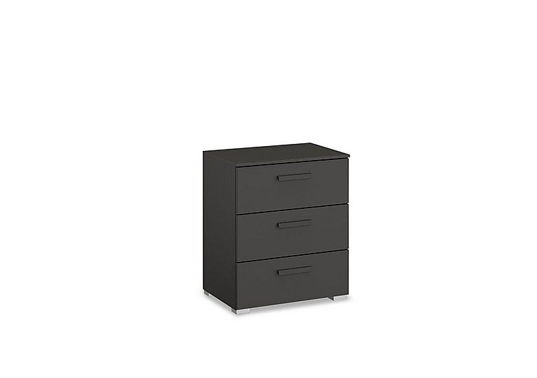 Rauch - Dante 3 Drawer Décor Bedside Cabinet - Graphite