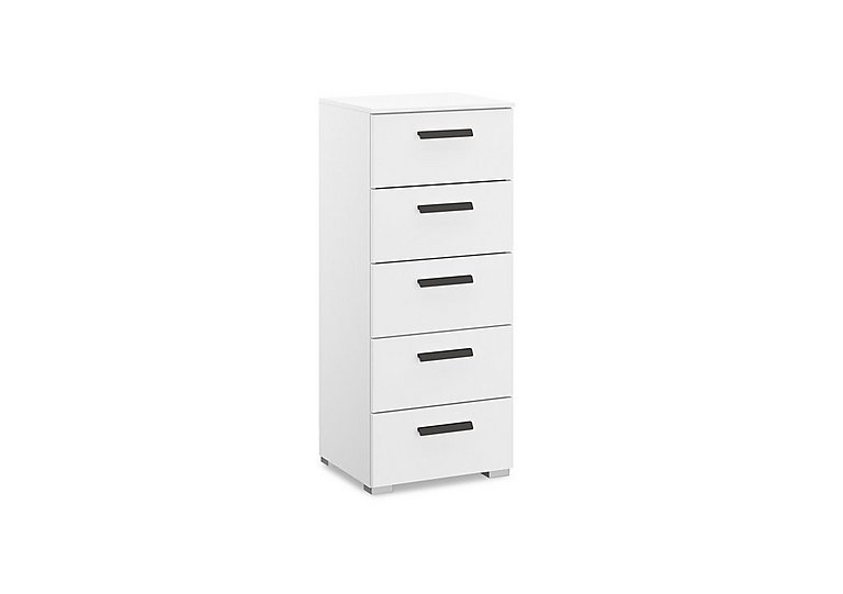 Rauch - Dante 5 Drawer Décor Narrow Chest - Alpine White