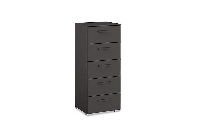 Rauch - Dante 5 Drawer Décor Narrow Chest - Graphite