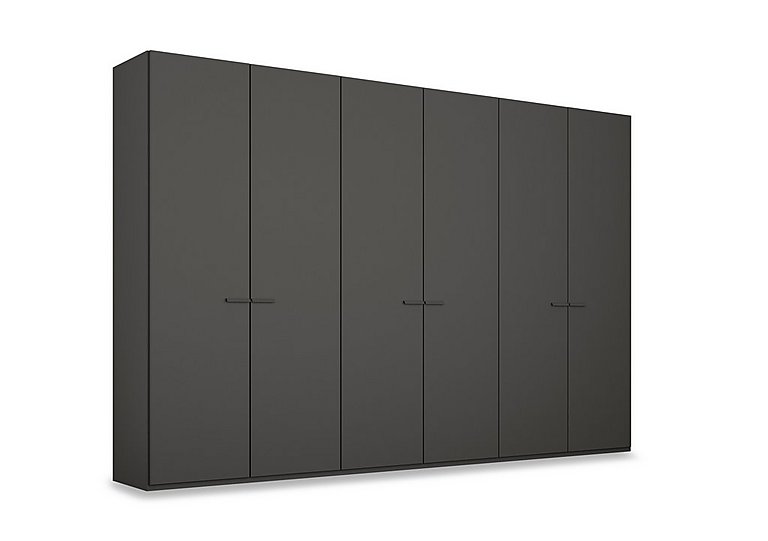 Rauch - Dante 301cm 6 Door Hinged Décor Wardrobe - Graphite