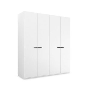 Rauch  Dante 201cm 4 Door Hinged Décor Wardrobe  Alpine White | Bed Sava