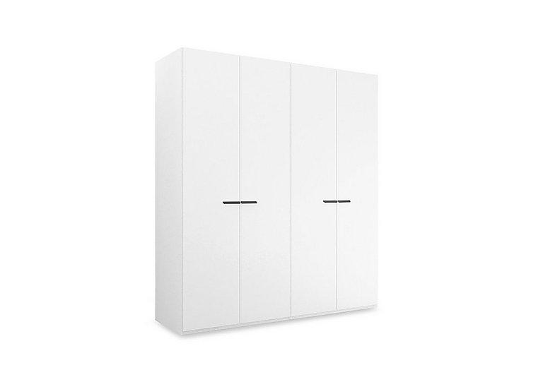 Rauch - Dante 201cm 4 Door Hinged Décor Wardrobe - Alpine White