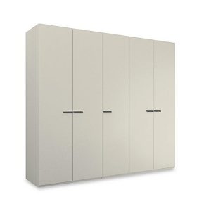 Rauch  Dante 251cm 5 Door Hinged Décor Wardrobe  Champagne | Bed Sava