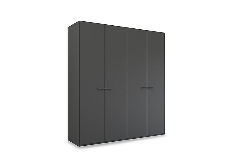 Rauch - Dante 201cm 4 Door Hinged Décor Wardrobe - Graphite