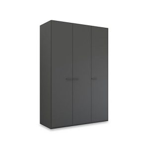 Rauch  Dante 151cm 3 Door Hinged Décor Wardrobe  Graphite | Bed Sava