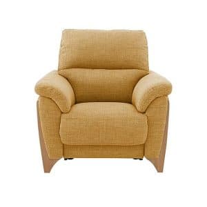 Ercol  Enna Fabric Power Recliner Armchair  Mustard | Bed Sava