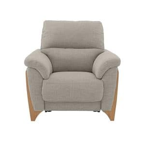 Ercol  Enna Fabric Power Recliner Armchair  Light Grey | Bed Sava