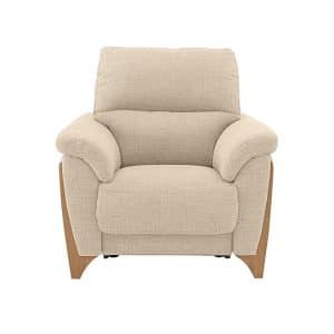 Ercol  Enna Fabric Power Recliner Armchair  Cream | Bed Sava