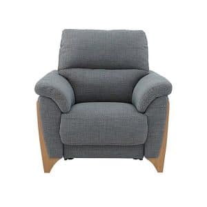 Ercol  Enna Fabric Power Recliner Armchair  Blue | Bed Sava