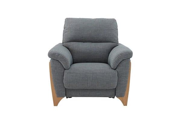 Ercol  Enna Fabric Power Recliner Armchair  Blue | Bed Sava