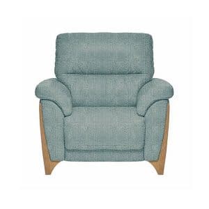 Ercol  Enna Fabric Power Recliner Armchair  Light Blue | Bed Sava