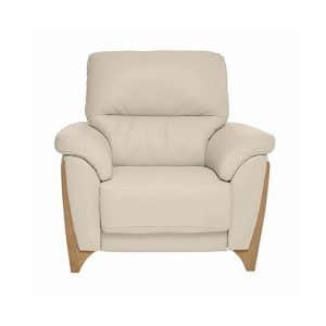 Ercol  Enna Leather Power Recliner Armchair  Cream | Bed Sava
