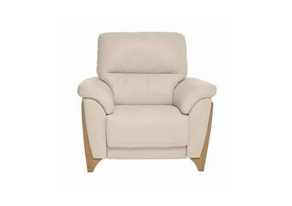 Ercol  Enna Leather Power Recliner Armchair  Cream | Bed Sava