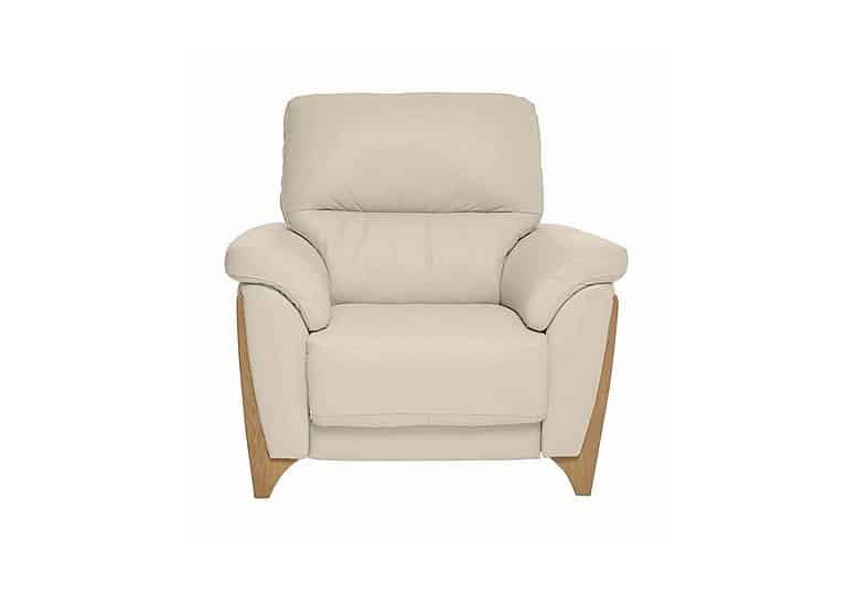 Ercol - Enna Leather Power Recliner Armchair - Cream