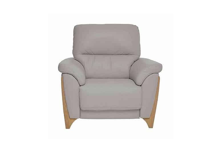 Ercol - Enna Leather Power Recliner Armchair - Light Grey