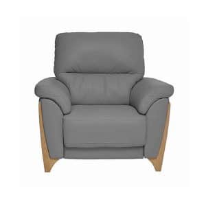 Ercol  Enna Leather Power Recliner Armchair  Grey | Bed Sava