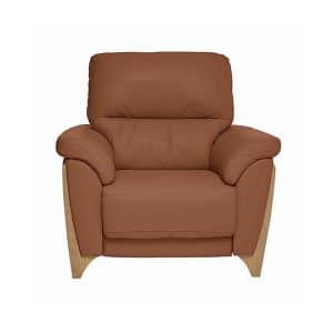 Ercol  Enna Leather Power Recliner Armchair  Almond Brown | Bed Sava