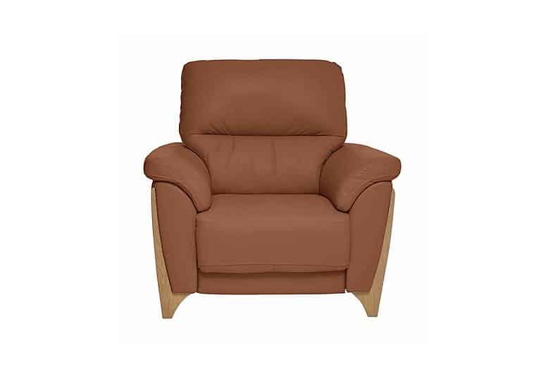 Ercol - Enna Leather Power Recliner Armchair - Almond Brown