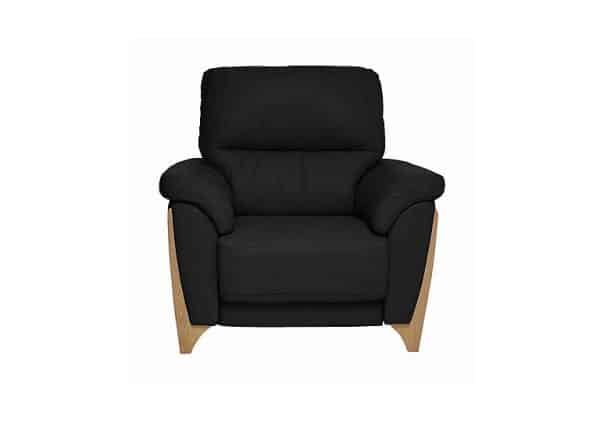 Ercol  Enna Leather Power Recliner Armchair  Black | Bed Sava