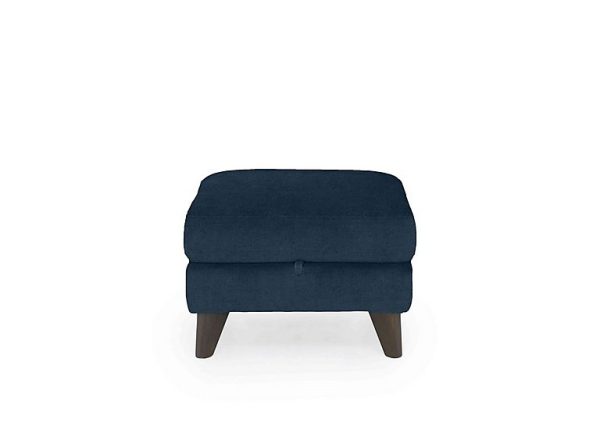 Jules Fabric Storage Stool  Silverish Blue | Bed Sava